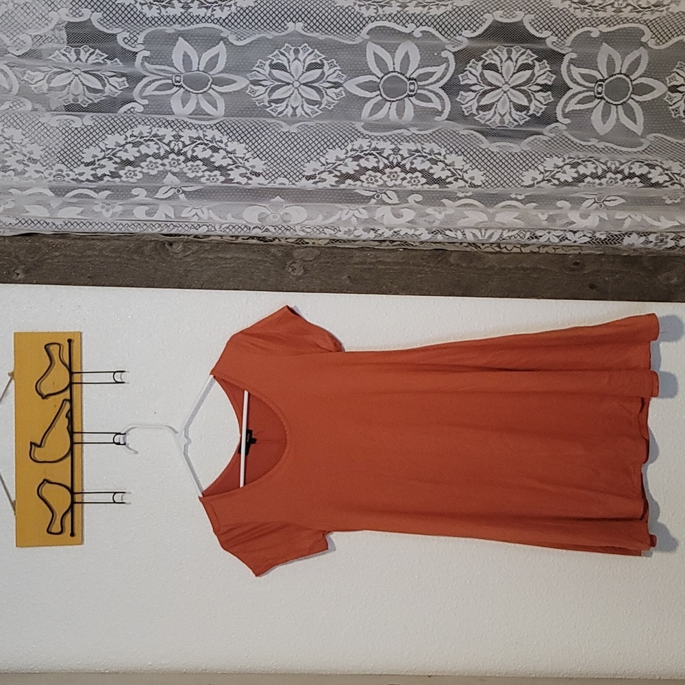 Orange swing dress